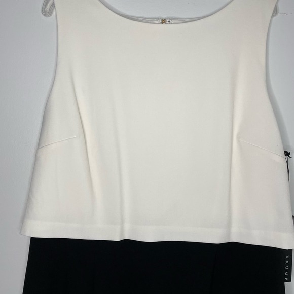 Ivanka Trump Ivory Top Black Sheath Dress size 12 NEW Sleeveless Career Business - Picture 8 of 13